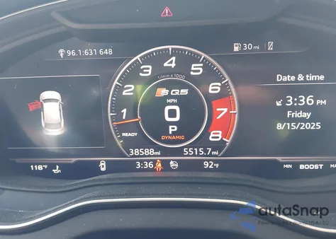 2018 Audi Sq5 3.0T Premium Plus из США, поврежденный, VIN WA1C4AFY4J2210511